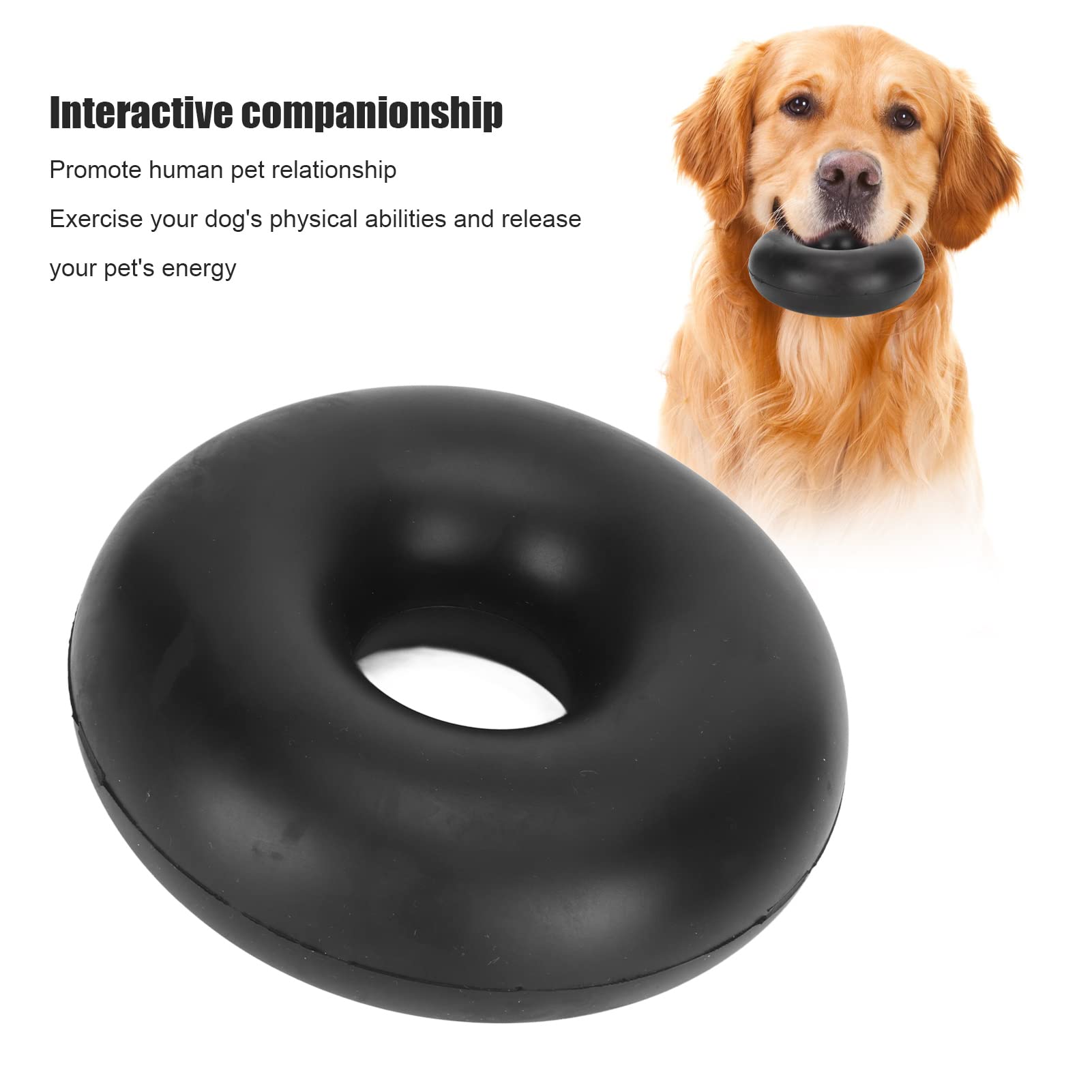 Anillo de Goma Indestructible para Perros, Juguete para Masticar, Limpieza de Dientes, Juguete Interactivo para Perros Grandes
