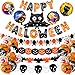 Produktbild MIAHART Cone Cellophane Bags Fröhliche Halloween-Leckerbissen Kürbisgemusterte Bonbontüten mit goldenen Bindebändern für die Halloween-Partybevorzugung