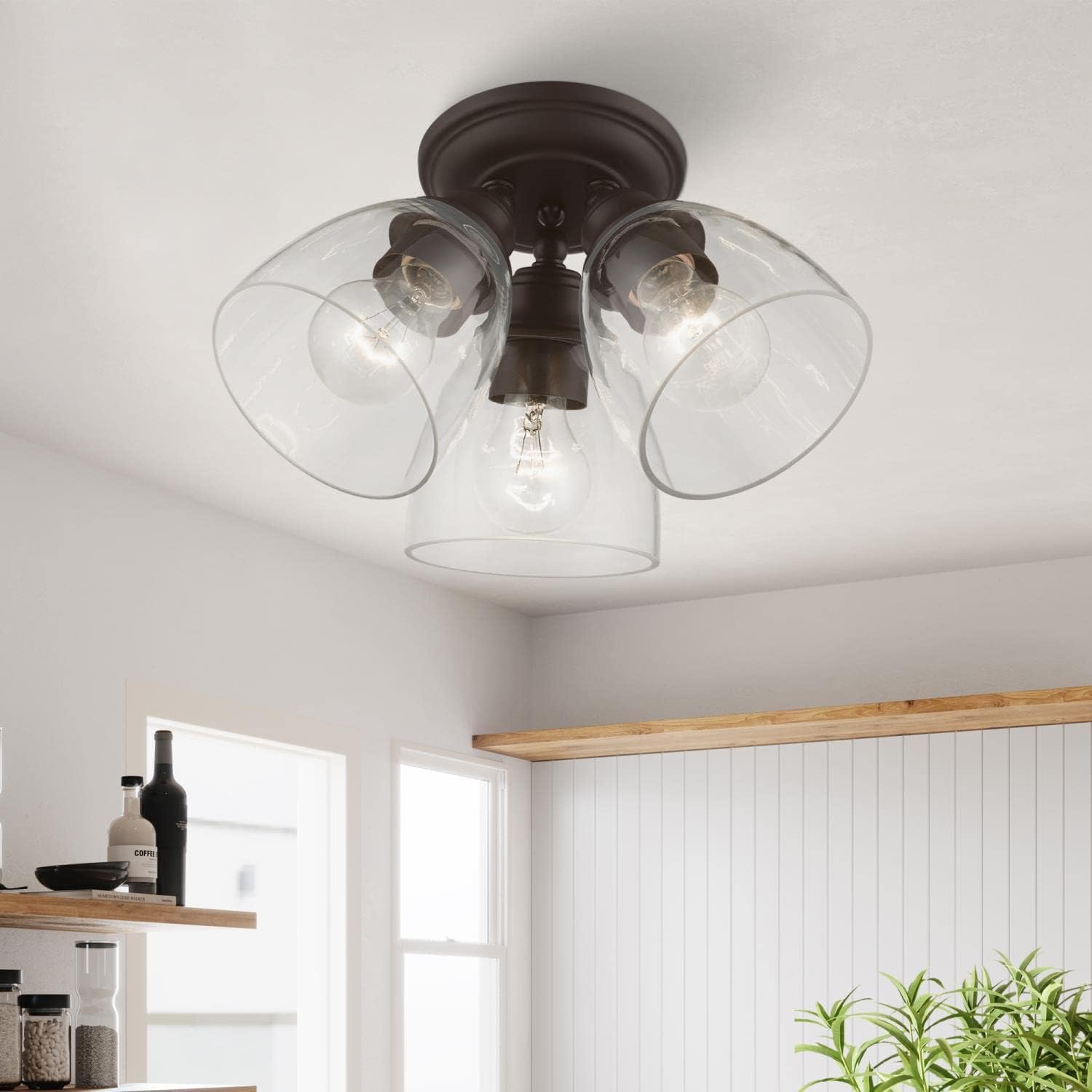 Livex Lighting, 46339-07, Montgomery, Semi-Flush, Bronze
