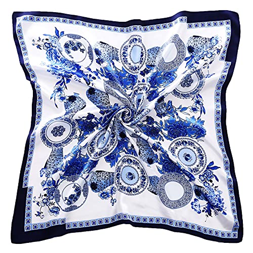 Silk Like Scarf,vimate Spring Women s 36 X 36 Square Satin Scarf for Hair Wrapping at Night.