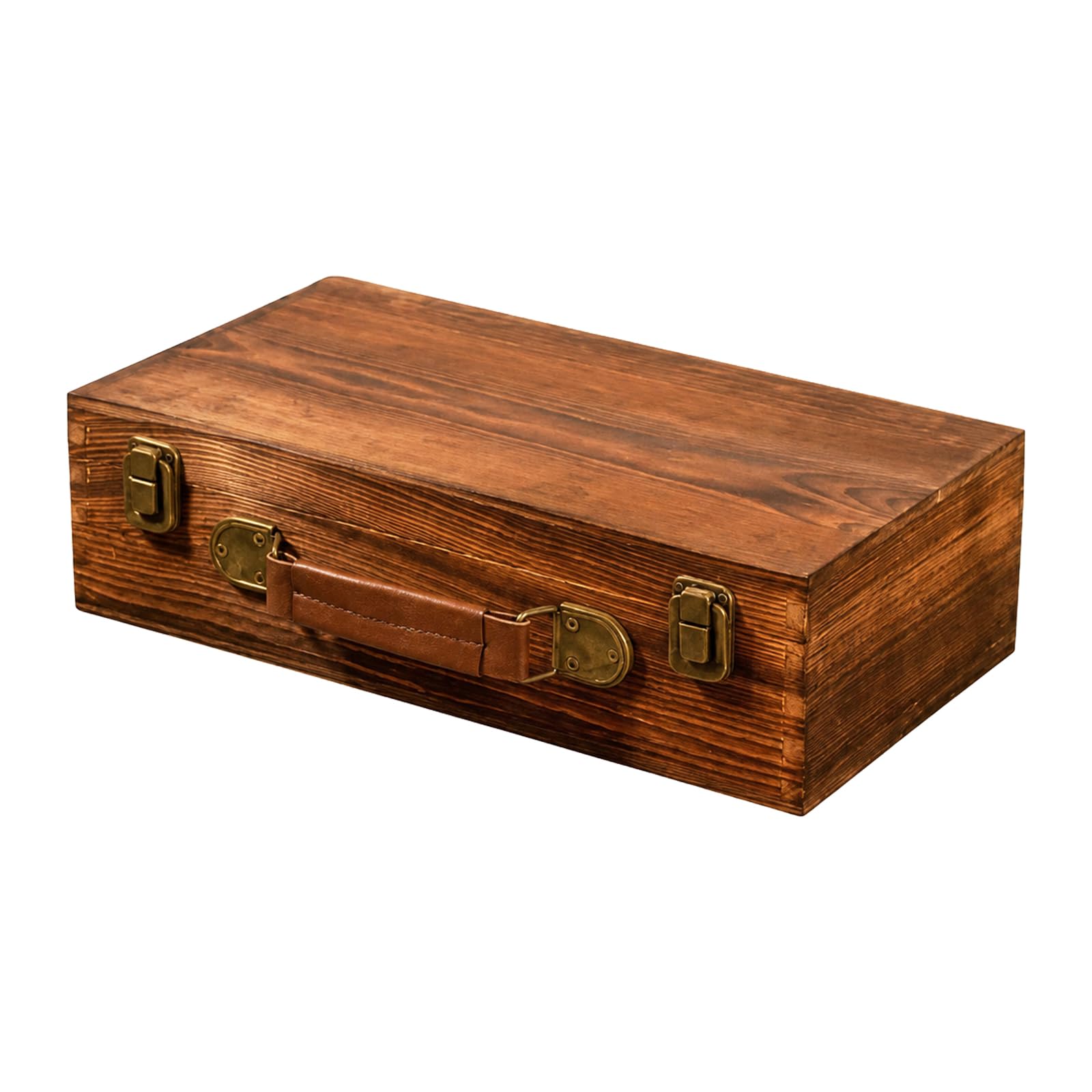 FERNVALE Wooden Carrying Case with Lock Vintage Storage Box