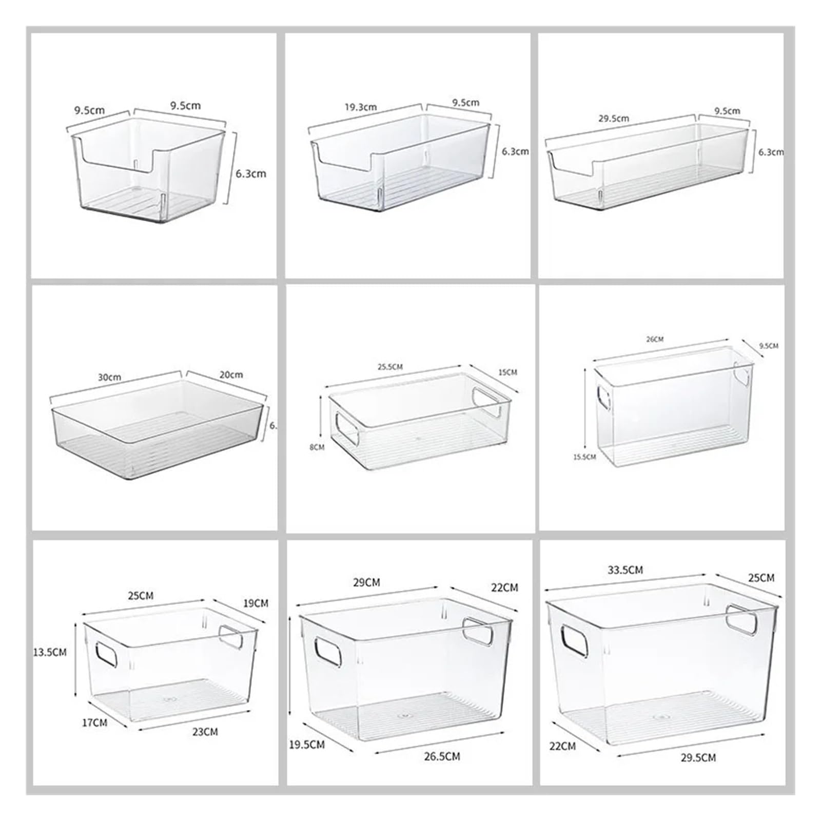 Transparente schmale lange Desktop-Aufbewahrungsbox for Schreibwaren, Organizer, moderner minimalistischer Stil for Stifte, Bleistifte, Notizblöcke und...(K)