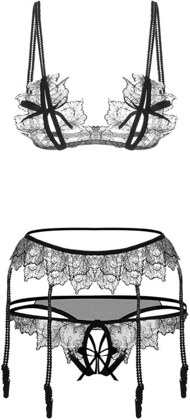 Body Sexy Donna Reggiseno Aperto - Intimo Trasparente Micro Bikini Perizoma - Foto 2