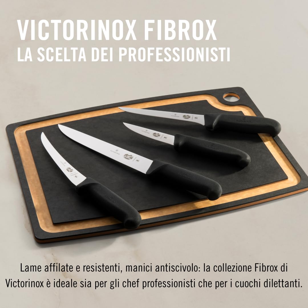 Victorinox Cutlery 20,3 cm carving Knife, Stiff Blade, Black Fibrox Handle