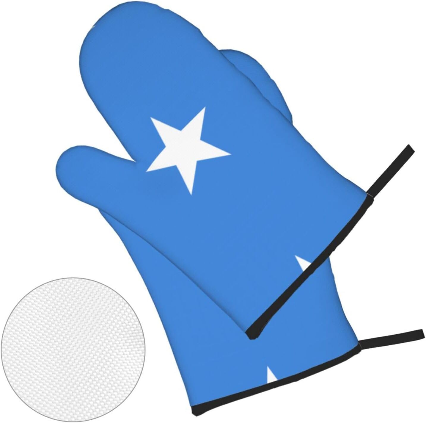 Somali Flag Prints Kitchen Covers: Waterproof Oven Layers for Safe Cooking & Easy Cleanup - 4 Piece Heat Protection Set