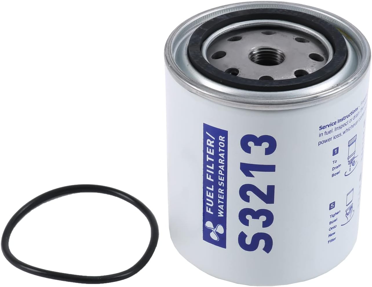 CARMOCAR Fuel Filter Water Separator replacement for Marine Outboard Motor Mercury with 3/8" Barb x 1/4" NPT brass Fittings Replaces# S3213, S3214, 35-60494-1, S3213, 18-7932-1, 18-17928, 35-809097