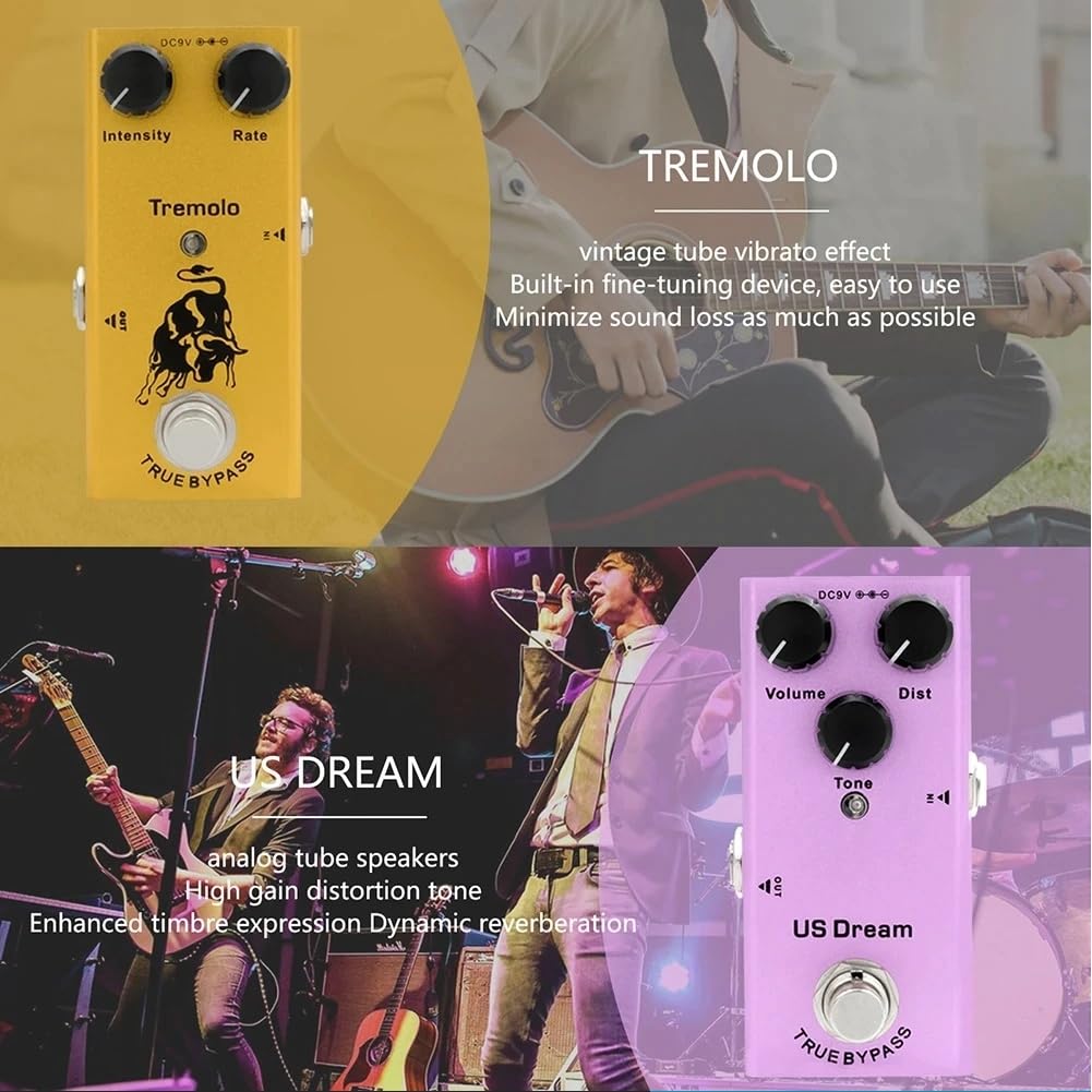 Vkyipg Electric Guitar Effects Pedal Vintage Overdrive Fuzz Distortion Analog Delay Ultimate Drive Guitar Pedals Vintage Overdrive - Image 4