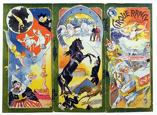 Murale Tableau Programme pour le Cirque Rancy retro affiche vintage 60x90