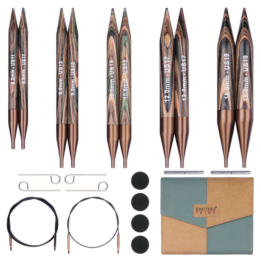 Knitter's Pride Bronze Terra Chunky Interchangeable Knitting Tips Set 8–15 Mm 1 Piece