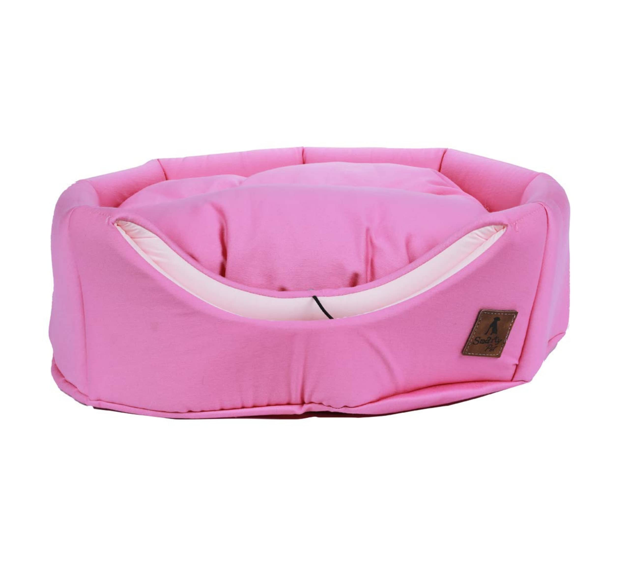 Foodie Puppies Soft & Light Weight Cat House for Kittens, Puppies and Baby Pets House Comfort Zone with Ball Toys & Removable Cushion (Baby Pink) 3