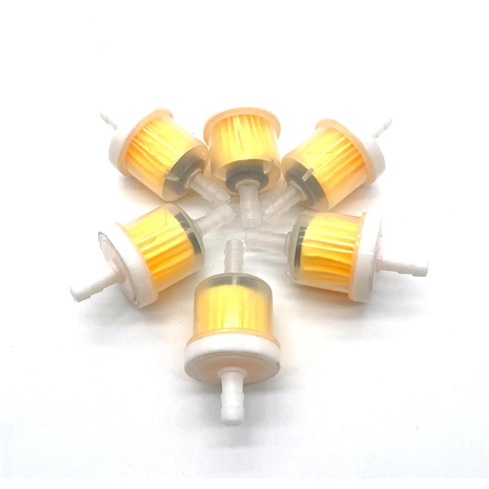 Paquete de 6 filtros de Combustible de Gas con 12 Abrazaderas for GY6 Go Karts ATV Pit Bikes y Quads