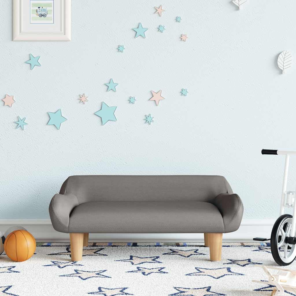 Sofa dziecięca, kolor taupe, 70 x 40 x 24 cm, materiał do pokoju dziecięcego, meble ze stabilną ramą, dla dzieci w wieku 3-6 lat, zajmuje mało miejsca i jest wygodna na relaksujące chwile