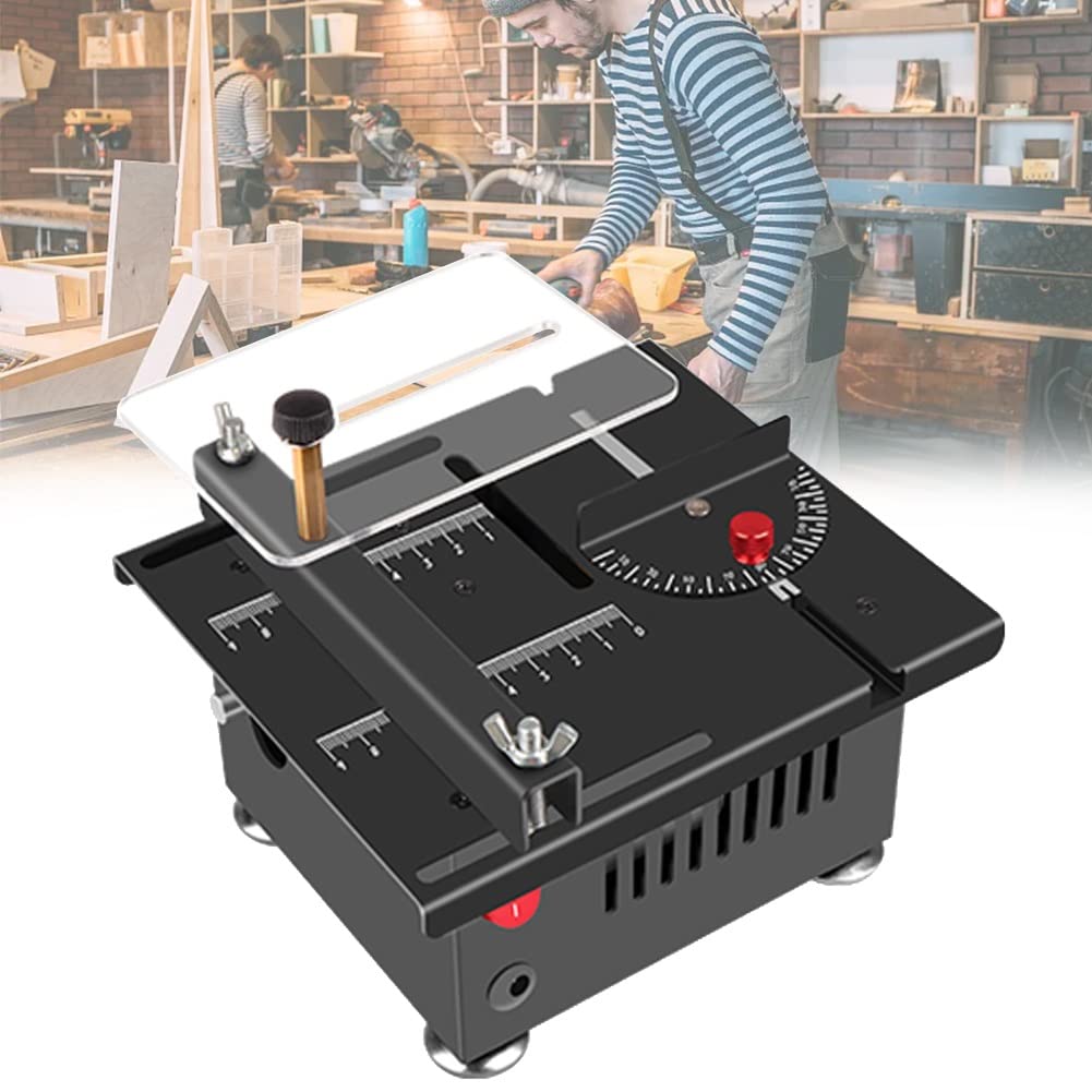 DYK&NX Seghe da Tavolo Mini Elettriche con 4 Lame per Sega, profondità di Taglio Regolabile 0,1~16mm