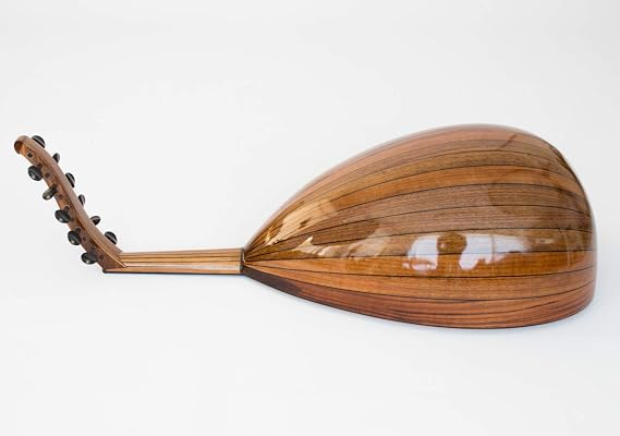 Quality Turkish Oud made of Beautiful Walnut Wood, with Ebony pegs & Kurschner strings. Case & Free rishas included