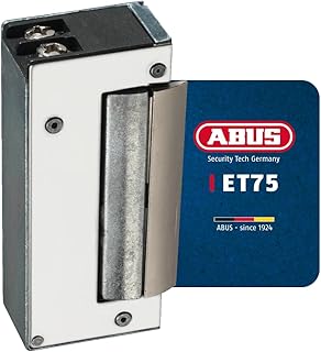 ABUS Elektrischer Türöffner ET75 - für linke und rechte Türen - 9-16 V Nennspannung - mit Hebel zur mechanischen Entriegelung