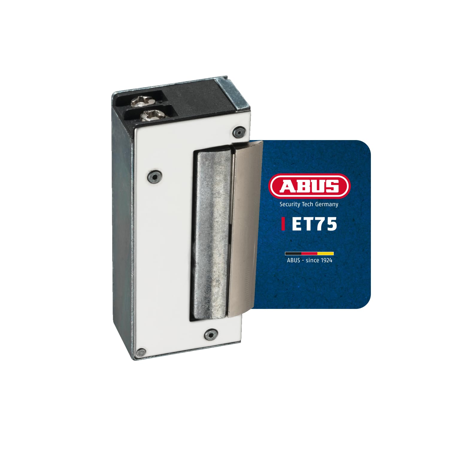 ABUS Elektrischer Türöffner ET75 - für linke und rechte Türen - 9-16 V Nennspannung - mit Hebel zur mechanischen Entriegelung