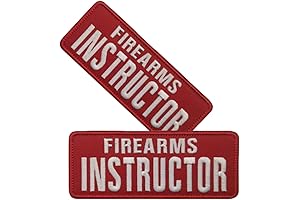 vmcoatdu 2 Pieces Firearms Instructor Embroidered Patch Badge