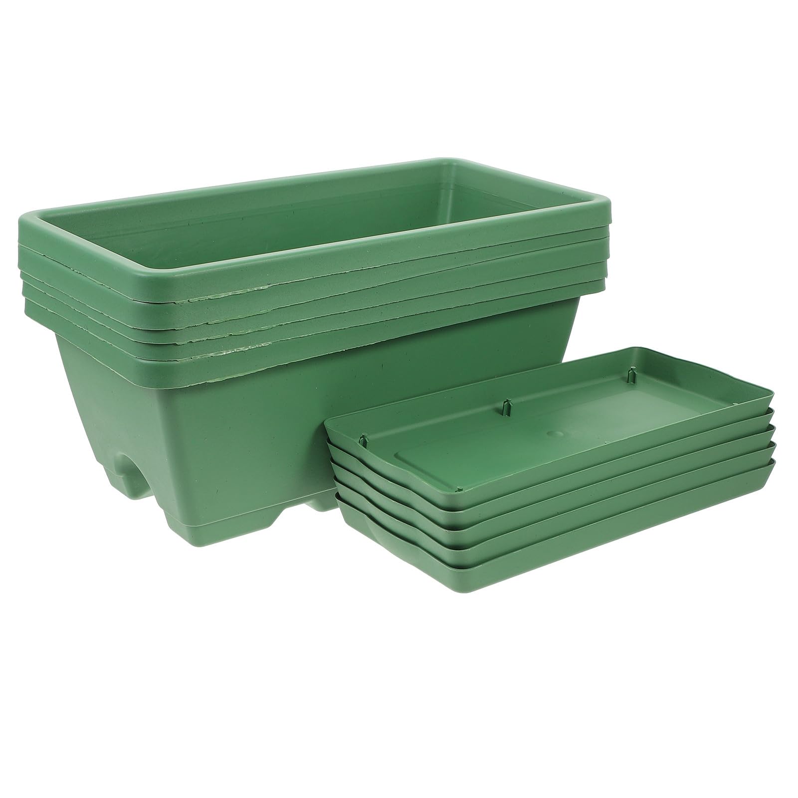 Jardinières résistantes à l'abrasion Veemoon en plastique lot de 5