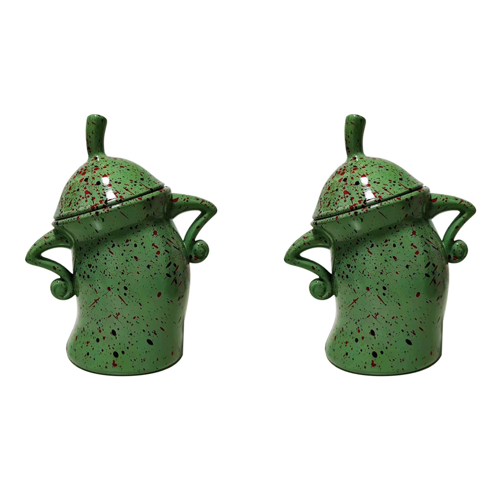 Hndhbfgrt 2X Canister with Attitude,Fun Airtight Kitchen Storage Canisters,Cute Food Storage Tank with Airtight Lid Green