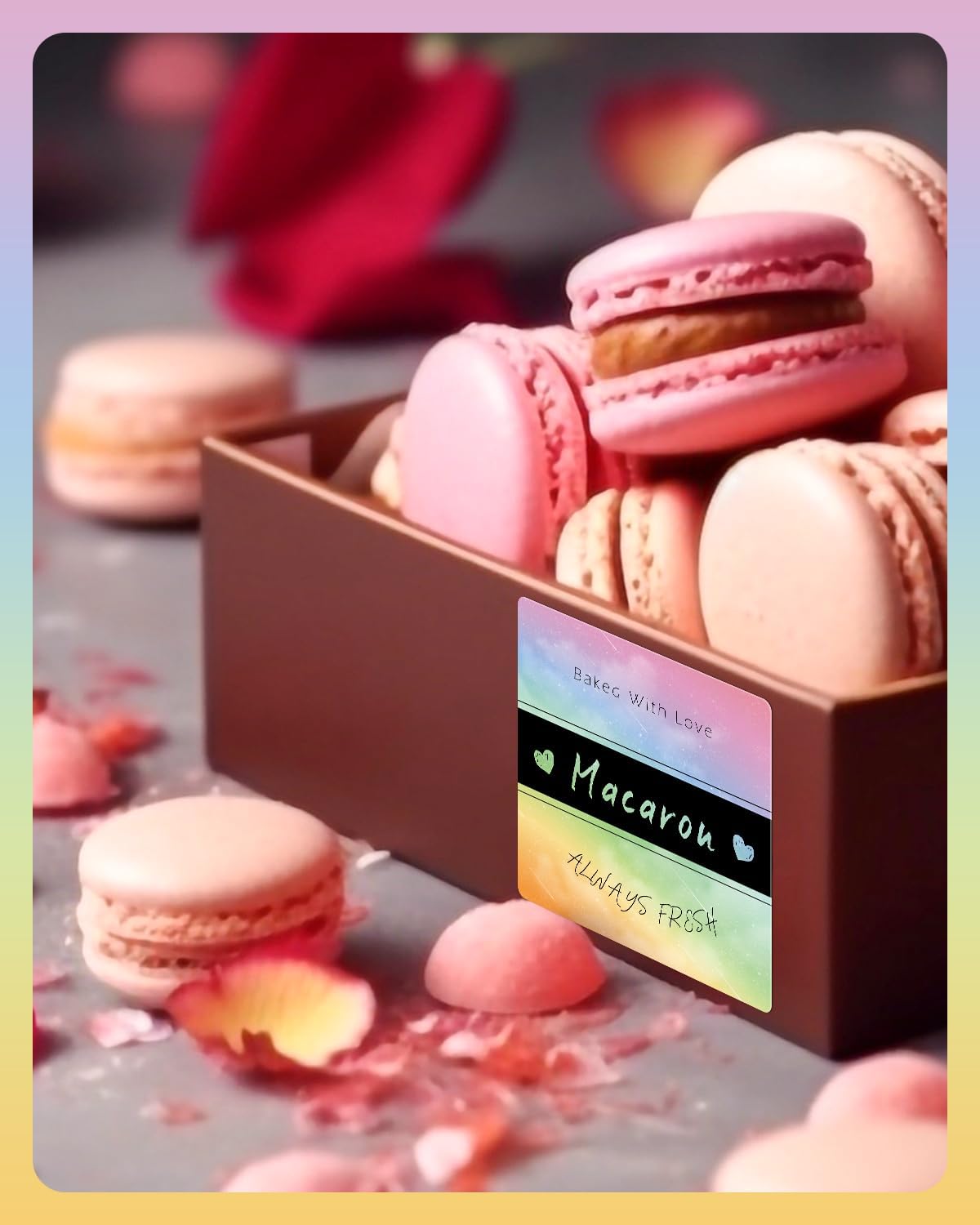 MUNBYN Square Thermal Label Stickers, 52mm x 52mm Watercolor Thermal Labels for Business, Logo Design, Baking, 500 Sheets/1 Roll - Image 3