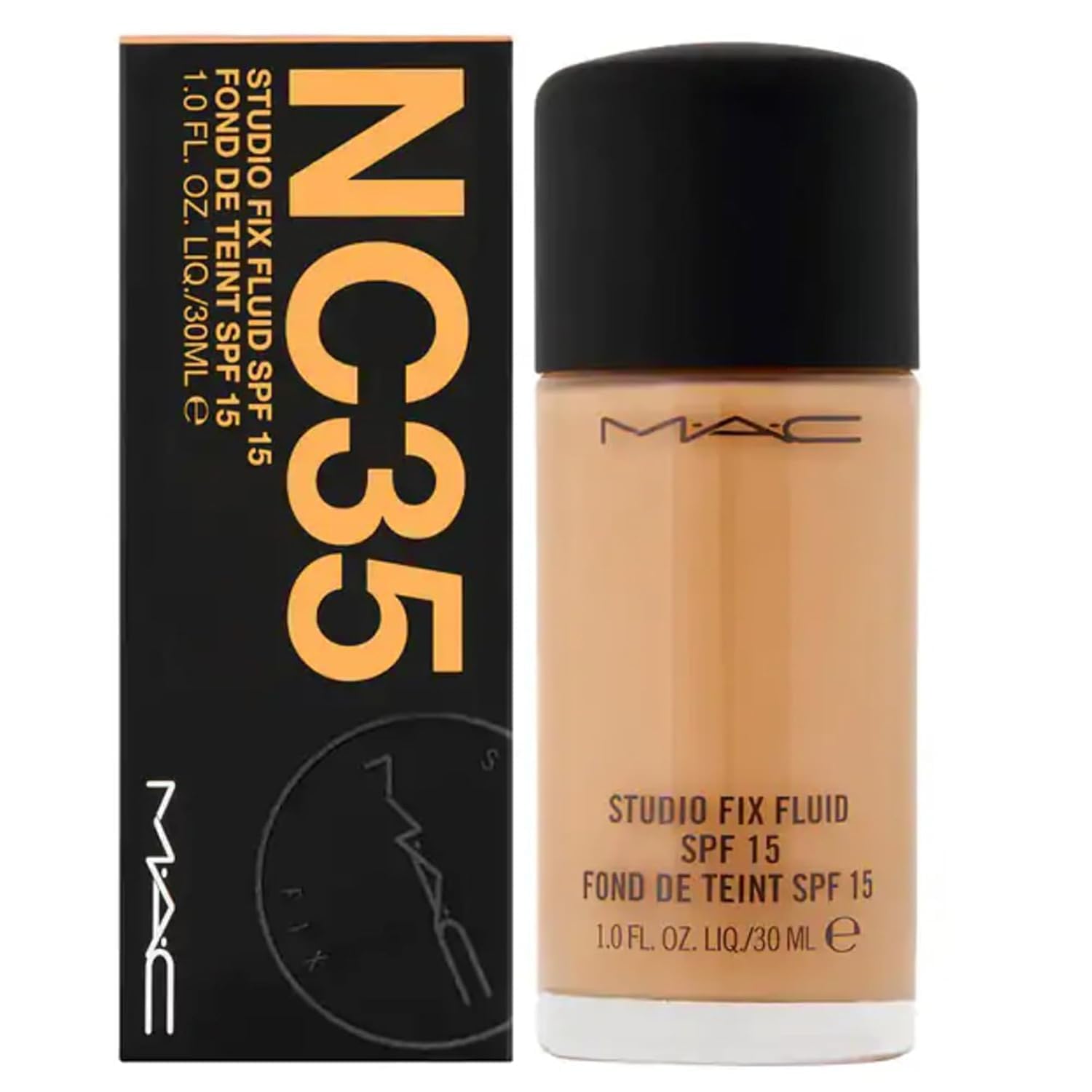 Professional Waterproof oil-free Longlasting Liquid 24-hour colour-true foundation Matte Finish For Women, Girls (NC-35, 30 ML)-image-3
