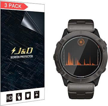 Amazon.com: J\u0026D Compatible for Garmin Fenix 6X (51mm)/Garmin Fenix 6X Pro  Solar (51mm)/Garmin Fenix 5X (51mm) Screen Protector (3-Pack), Not Full  Coverage, Not Glass Soft Skin HD Clear Screen Protector : Celulares