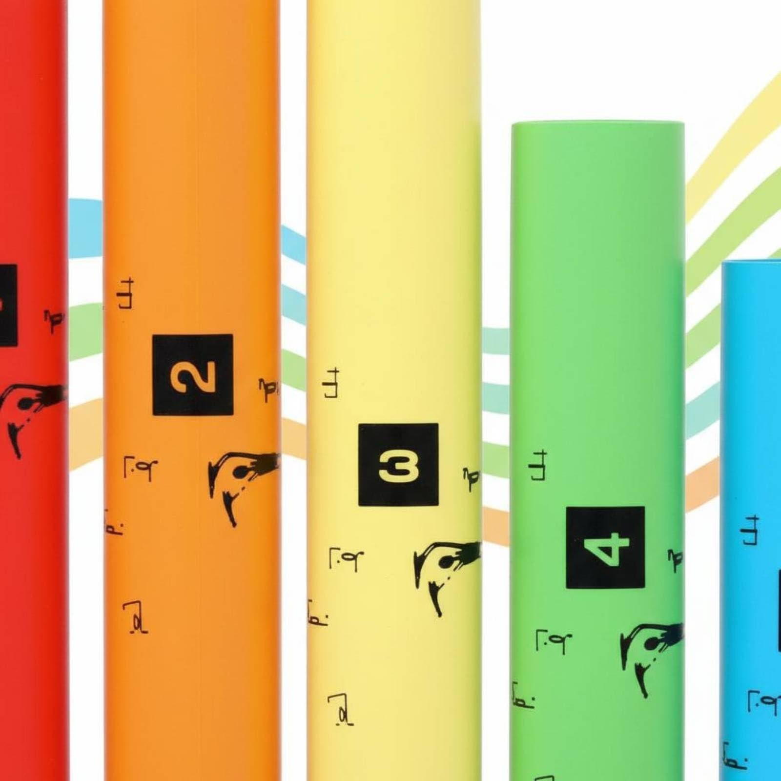 Percusión Tubos Musicales Diatónicos Juego Instrumento Educativo Juego Rítmico Aprendizaje Sintonizados para Melodías , Modelo con Cuerda, Incluye Accesorios para Colgar