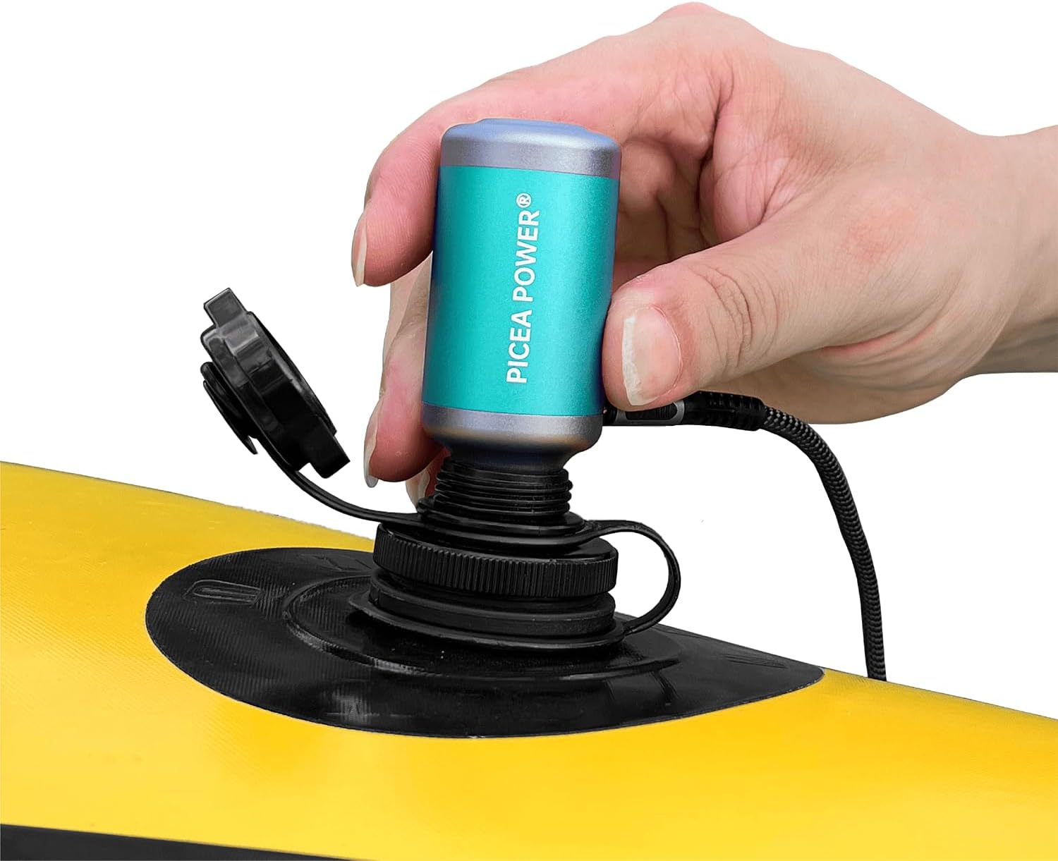 TurboBean Mini Air Pump, 22kPa 420L/min Electric Inflator Deflator, Ultra-Mini Backpacking Camping Air Pump for Air Mattress, Packrafts, Outdoor Gear, Balloons, Inflatable Pillows