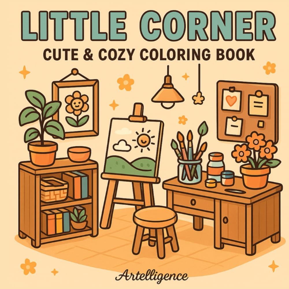 Little Corner: Cute & Cozy Coloring Book for Relaxation and Creativity (Cozy Spaces Coloring): 60+ Adorable Hygge-Inspired Scenes and Relaxing Designs