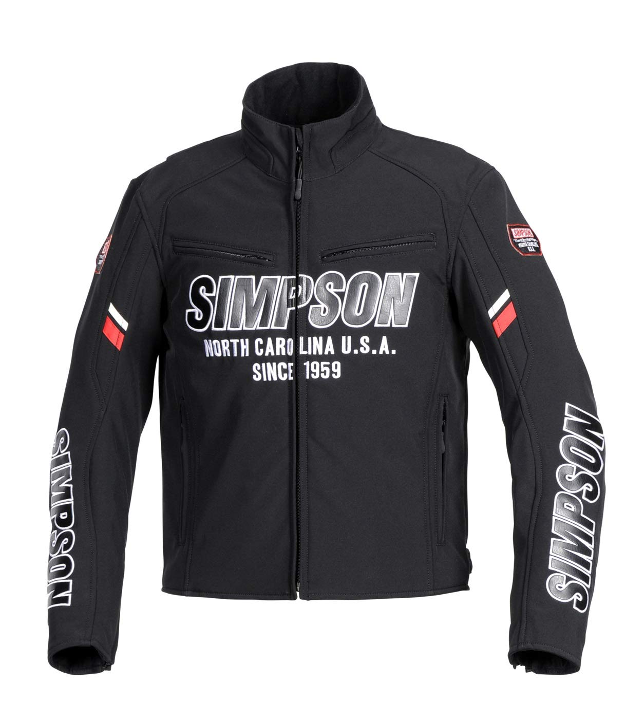 SIMPSON バイク用ジャケット ソフトシェル グリーン LSJ-8136 Amazon.co.jp: [シンプソン] バイク用ジャケット Soft Shell Jacket