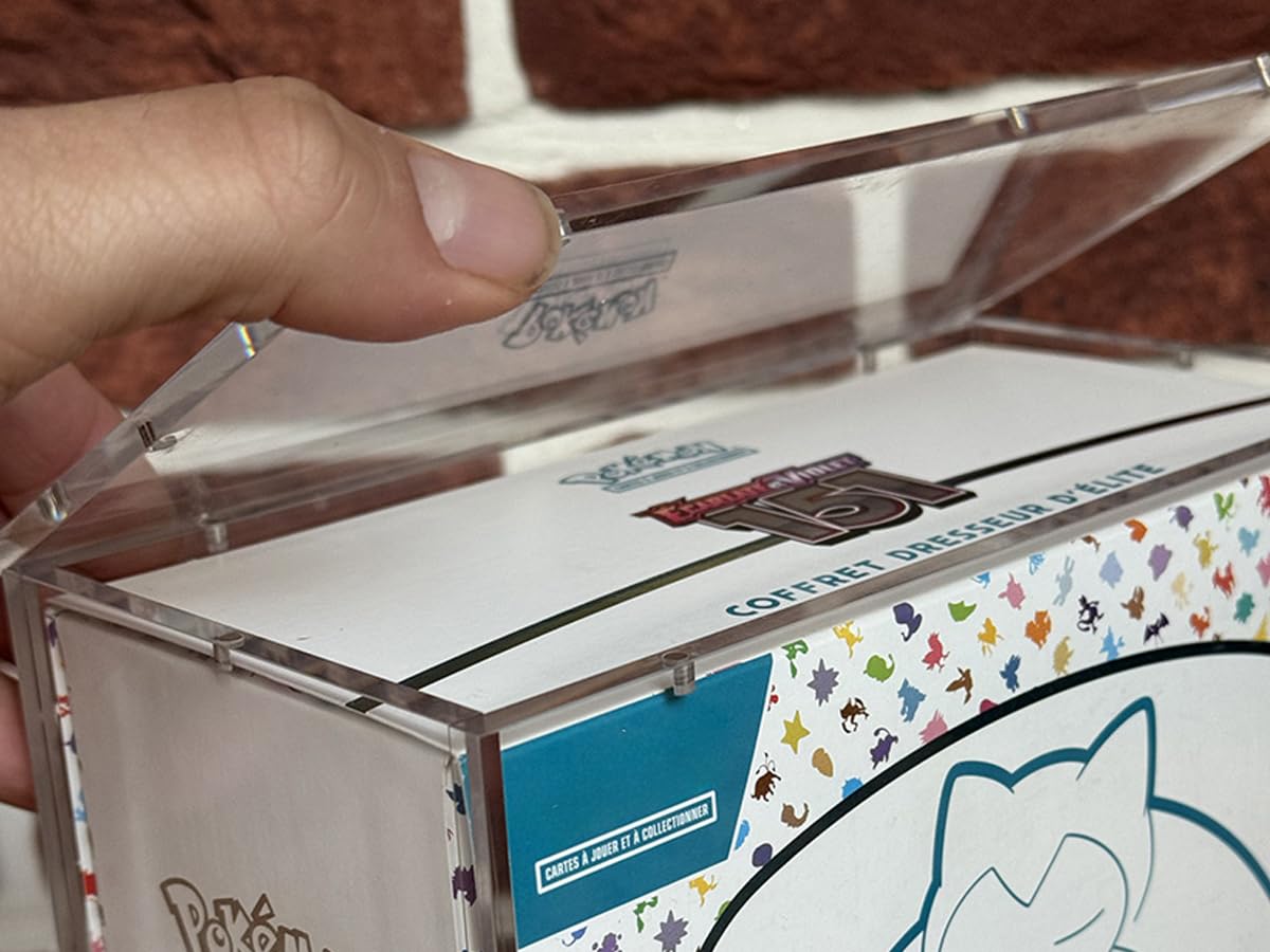 Boîtier Acrylique Premium pour Elite Trainer Box ETB, Protection UV Anti-Poussière