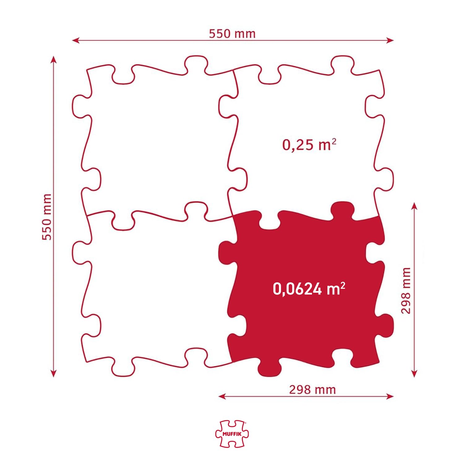 MUFFIK Zestaw mat sensorycznych, Werde EIN MUFFIK Puzzle dla niemowląt, ortopedyczne kamienie do balansowania dla dzieci, pastelowe kolory, zabawki sensoryczne, 4 części, 55 x 55 cm, mata do zabawy