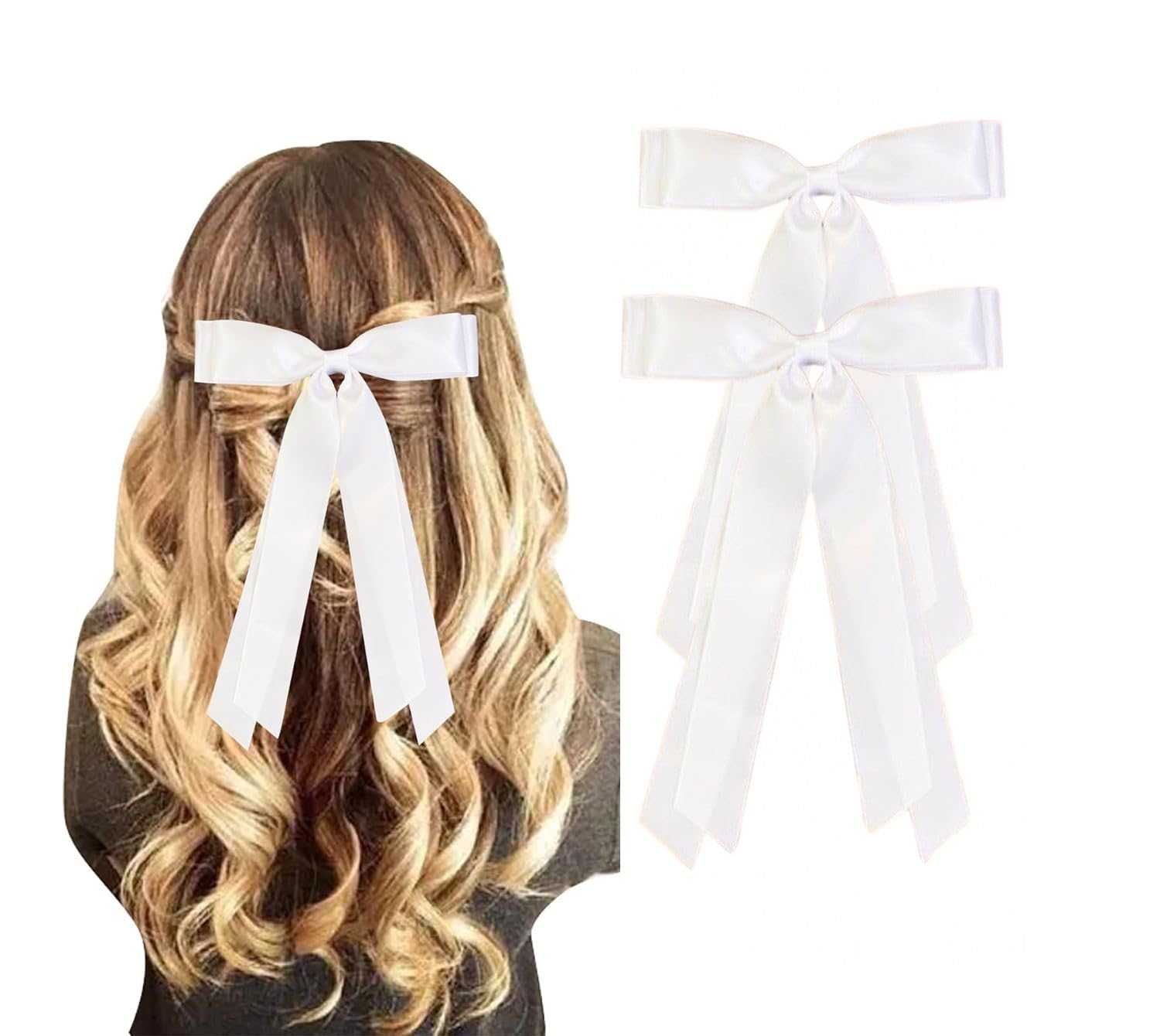 See full amazon price history chart for 2PCS Silky Satin Hair Bows Hair Clip Hair Ribbon Ponytail Holder Accessories Slides Metal Clips Hair Bow for Women Girls Toddlers Teens Kids (white & white) 2PCS Silky Satin Hair Bows Hair Clip Hair Ribbon Ponytail Holder Accessories Slides Metal Clips Hair Bow for Women Girls Toddlers Teens Kids (white & white) (B0CYM7QMJ8) Amazon Price History, Amazon Price Tracker