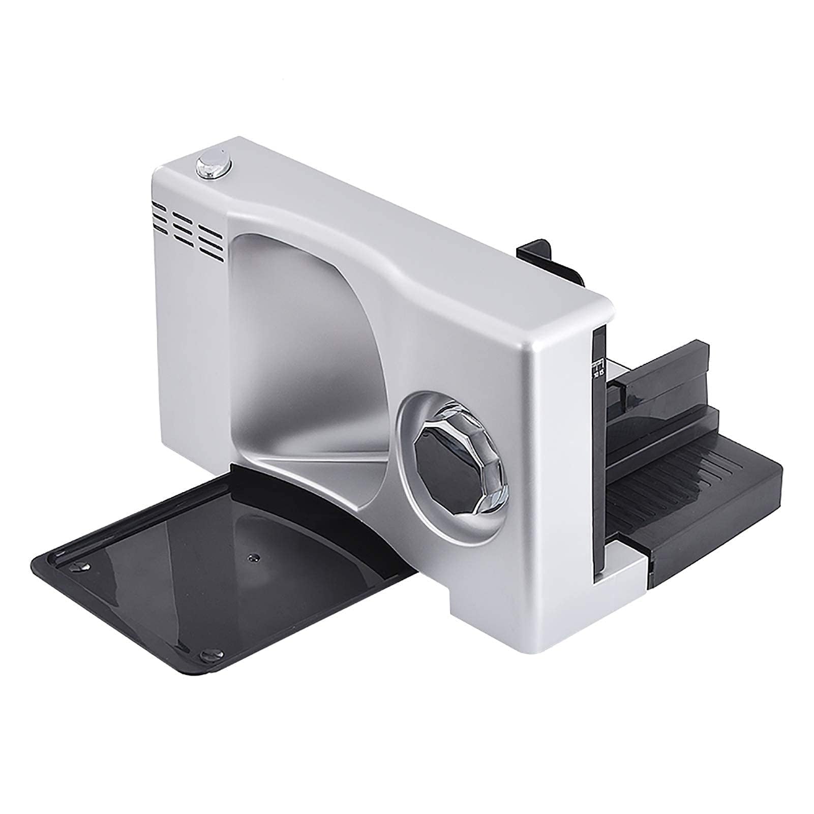 Krajalnica do mięsa mrożonego, krajalnica do chleba ze stali nierdzewnej 100 W, regulowana grubość cięcia 0-15 mm, ostrze Ø 170 mm, trwała maszyna do krojenia chleba i mięsa