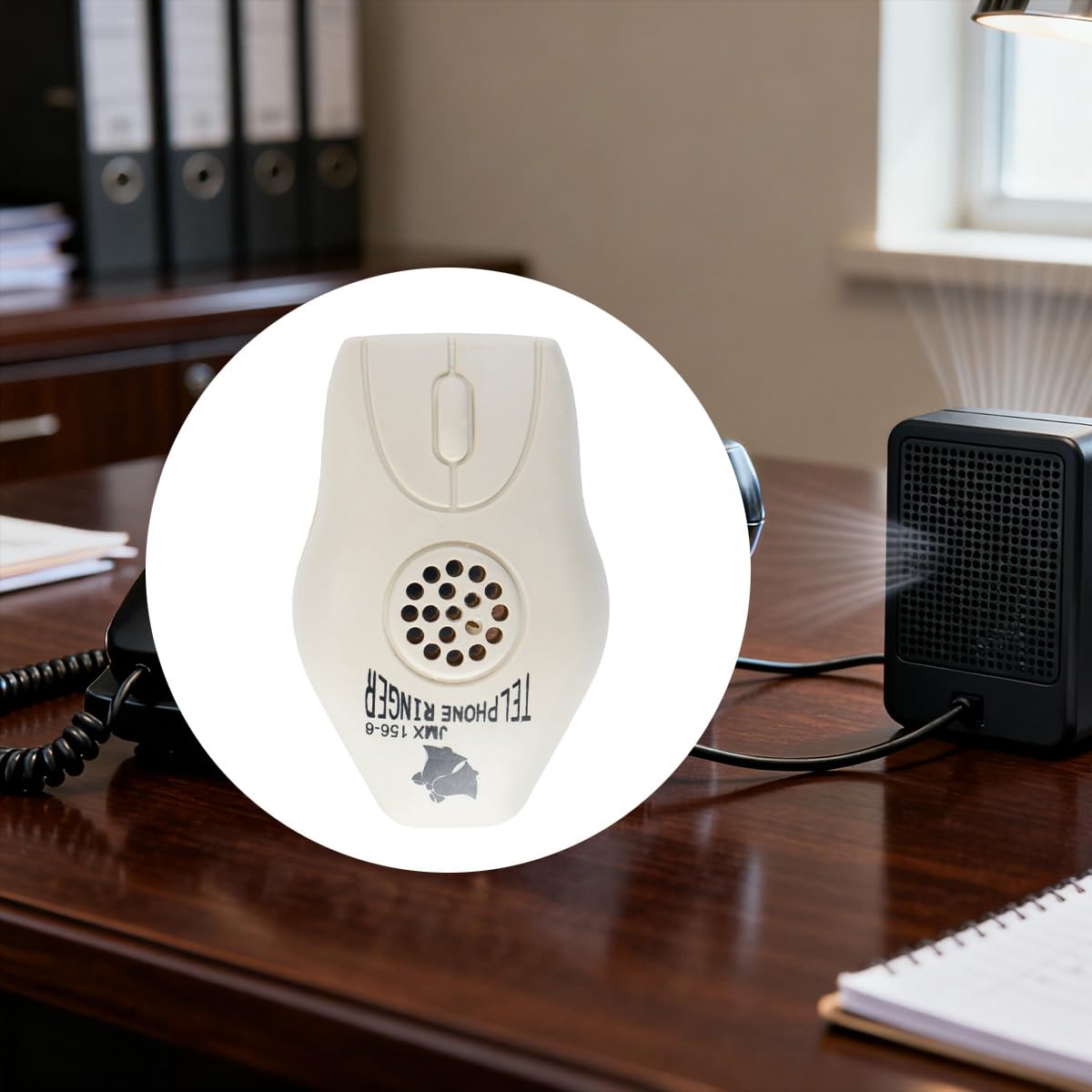 Ausi Amplificateur de Sonnerie téléphonique, Boost jusqu'à 105 DB avec Notification Lumineuse pour téléphones Fixes, Montage Mural, idéal pour Les environnements bruyants et malentendants