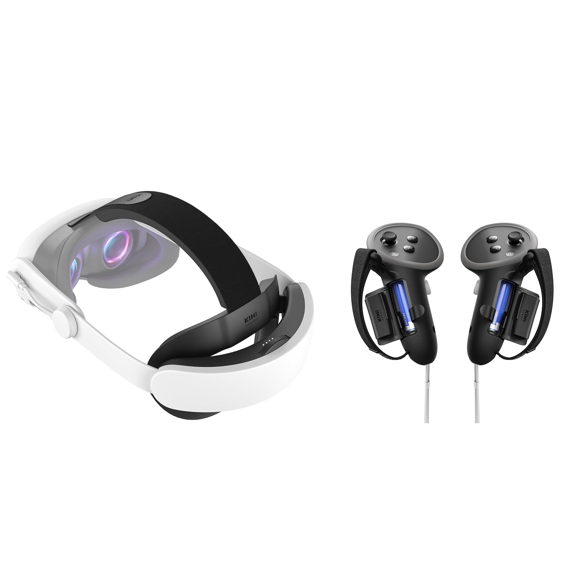 KIWI design K4 Boost Head Strap Compatible with Quest 3/3S and G4 Pro Controller Grips Accessories Made for Meta