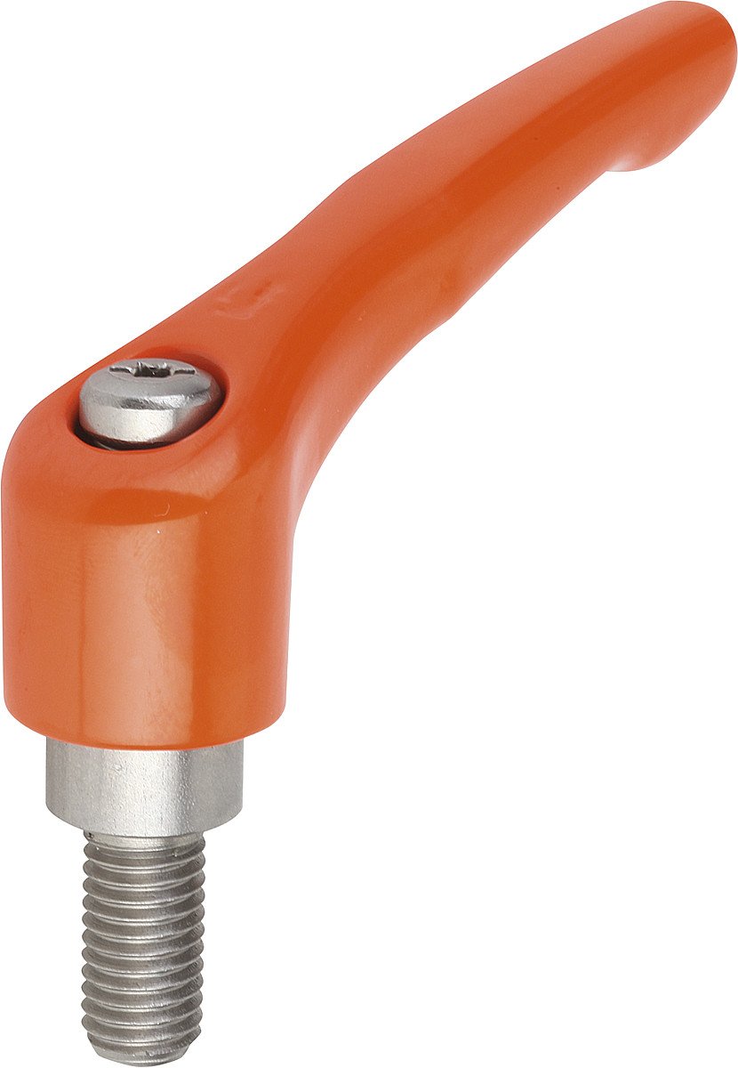 Hinged Locking Lever – Size 4/M12 x 50 mm, Zinc, Reinorange RAL2004 – Pack of 1 K0123.4122x50