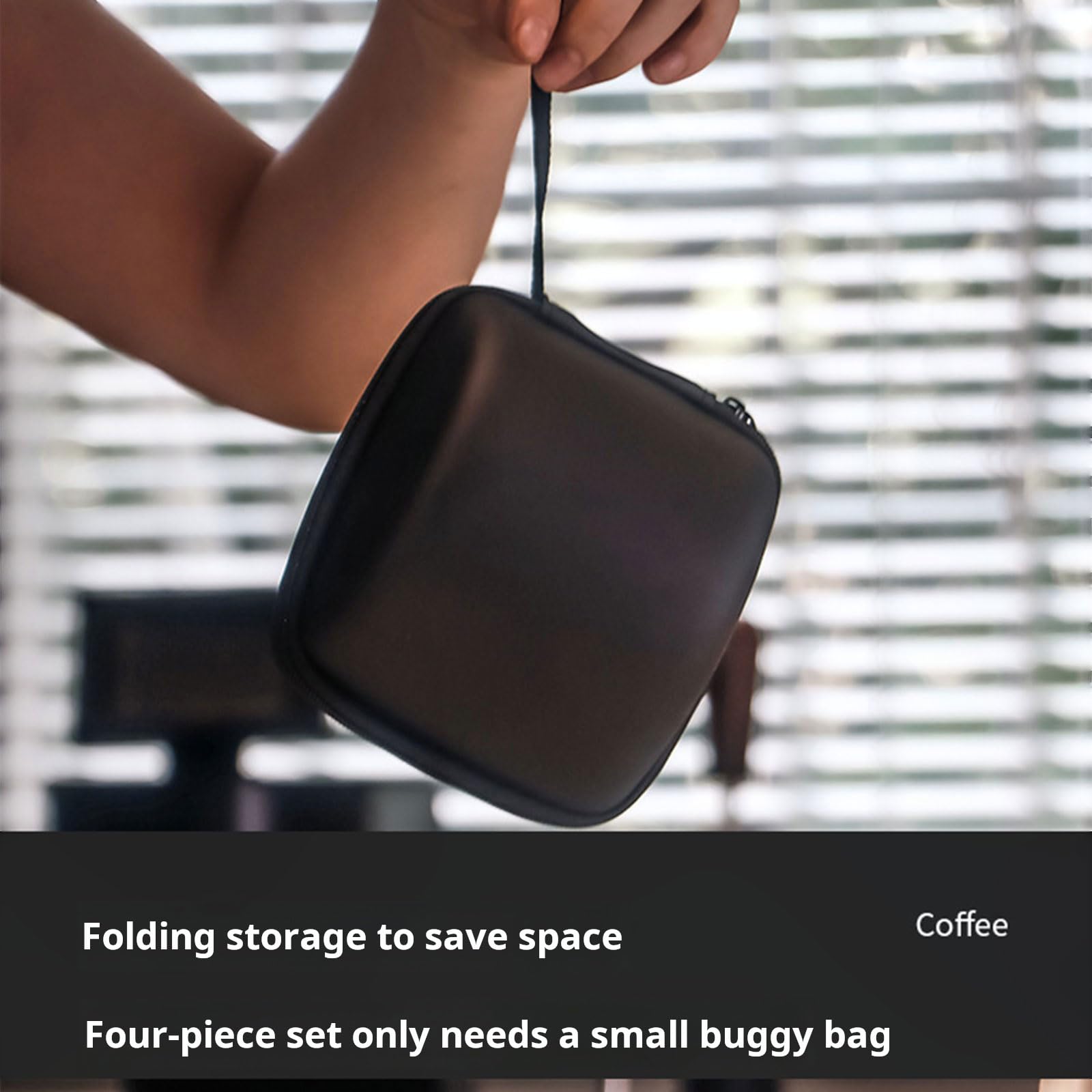 Set di 4 pezzi portatile manuale per la preparazione del caffè in acciaio inossidabile per gli avventurieri attrezzatura zaino in spalla