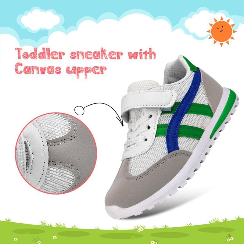 Toddler Boys Girls Slip On Canvas Sneakers Cartoon Dinasour Printed Little Kid Unisex Adjustable Strap Walking Shoes Lazy Shoes with Hook and Loops - Image 5