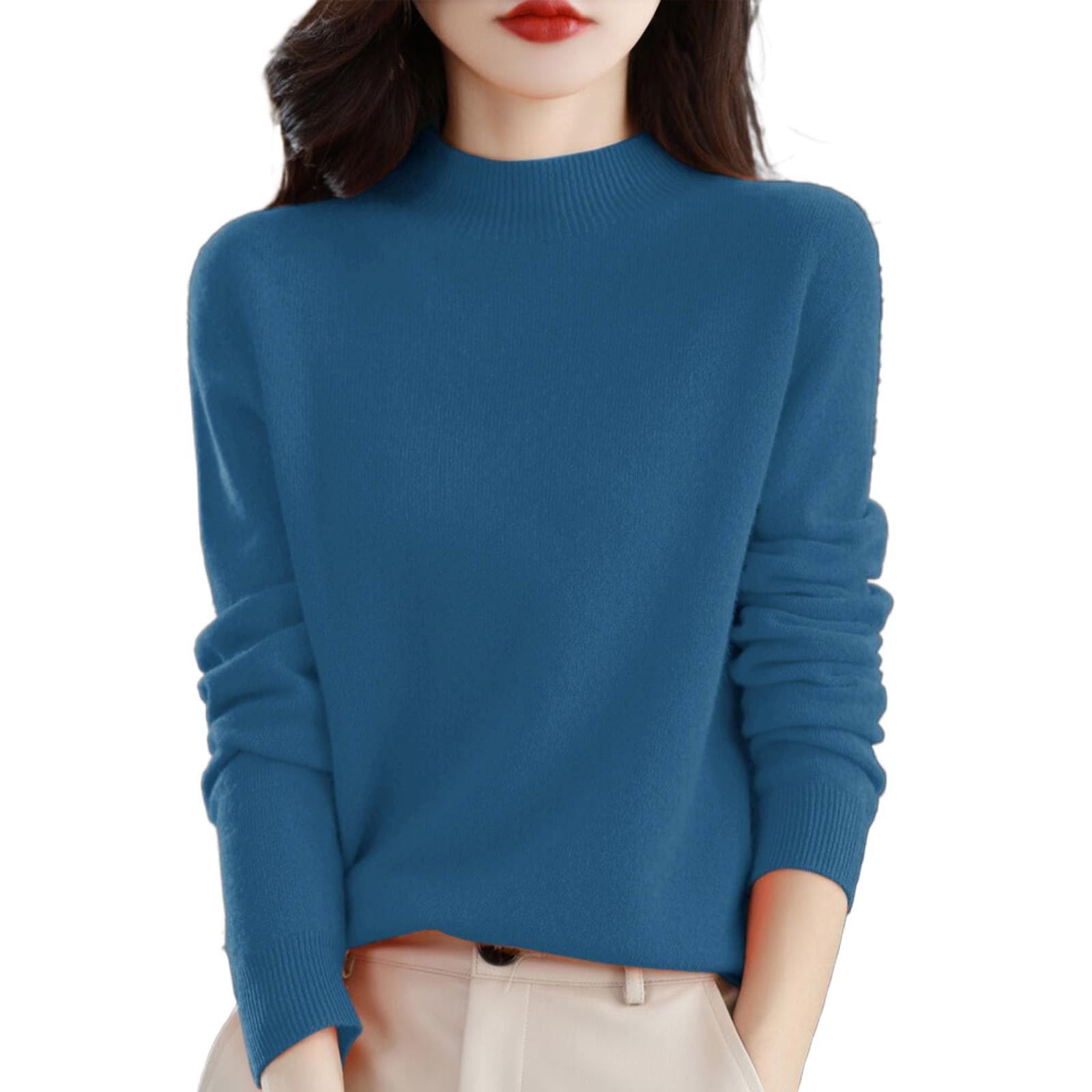 2024 New 100 Cashmere Sweaters For Women Mock Neck Comfy
