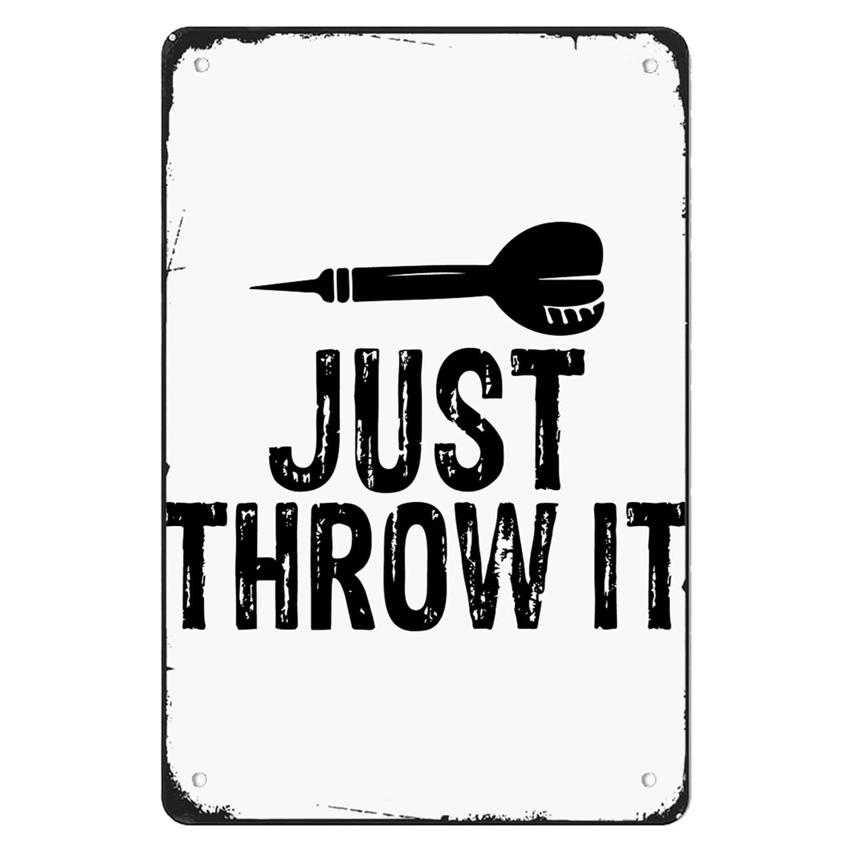 Ingzzaac Metalpostera33160 Funny Darts Signs Wall Decor Wall Art Poster For Bar Bathroom Man Cave Bedroom Office Room Wall Decorations Gift Retro Metal Tin Sign 8X12 Inches