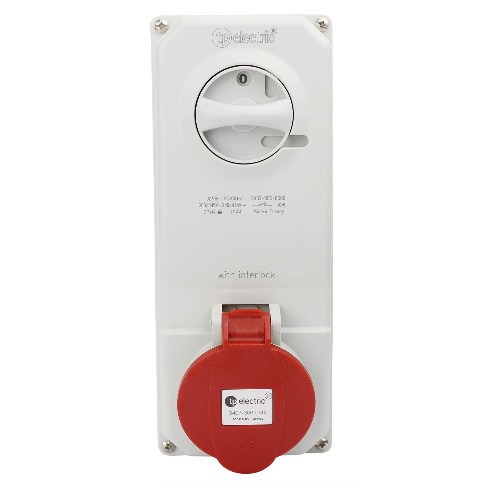 TPelectric CEE - Enchufes con interruptor (5 x 16 A/32 A) (IP44) (5 x 32 A)