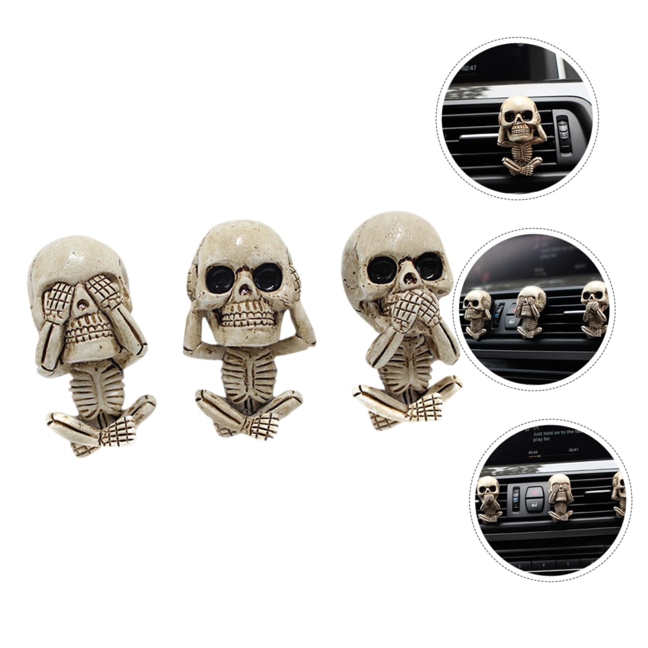 Gatuida 15pezzi Skull Car Vent Clip Profumatore Auto Decorativo Per Accessorio Per Sfiato Design Auto
