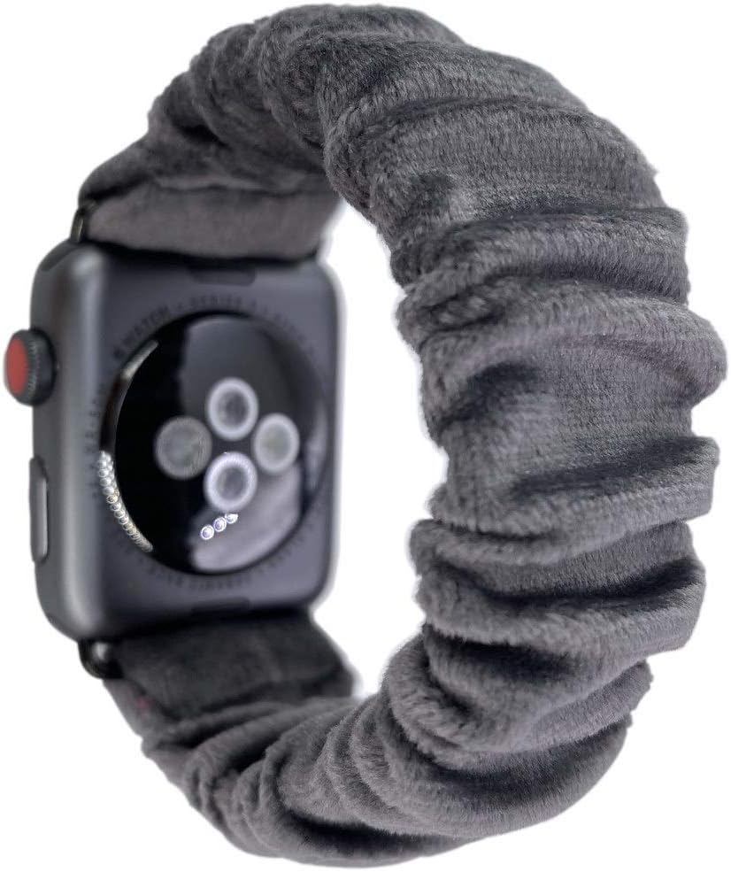 Slim Soft Velvet Scrunchie Bands Compatible for Apple Watch Bands Scrunchie 38mm Women Multicolour Elastic Wristband Replacement 40mm Scrunchy Bands Compatible with iWatch Series 5 4 3 2 1