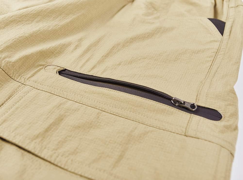 Kolongvangie Men's Outdoor Comfy Lightweight Quick Dry Stretchy Cargo Shorts with Multi Pockets (No Belt) - Image 5