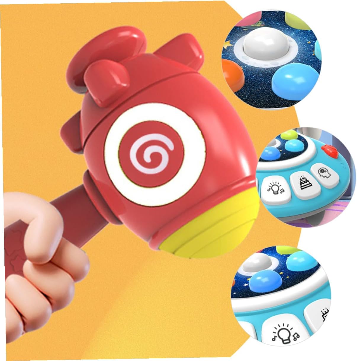 Hammering Pounding for Preschool Montessori Educational Whacking Game with Safe Plastic Construction Interactive Plaything for Motor Skill Development and Early Learning