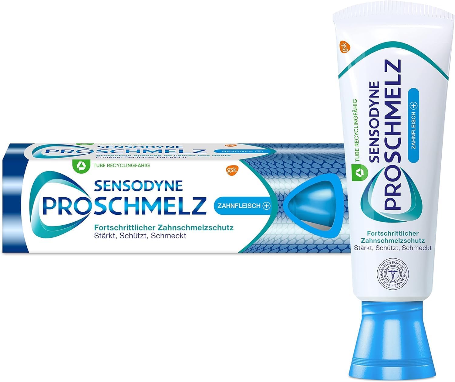Sensodyne ProSchmelz Gum Plus Toothpaste, 75 ml, Toothpaste for Advanced Enamel Protection & Gum Care - Strengthens, Protects, Tastes