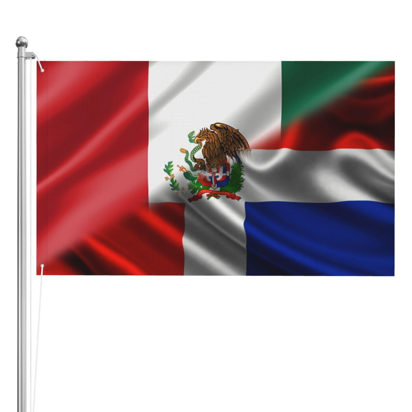 Amazon.com : Half Mexico Half Dominican Republic Flag Double Sided