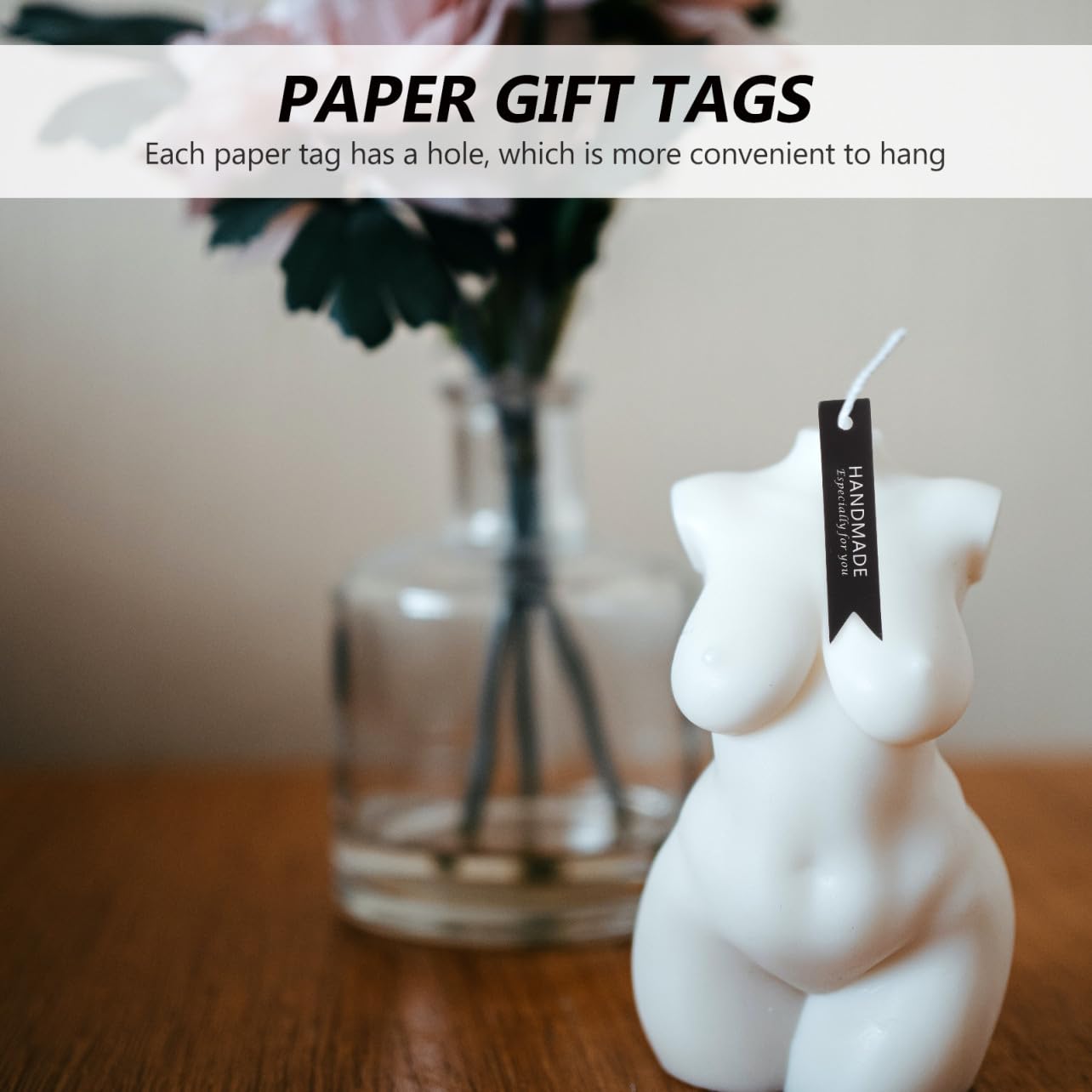 Healeved 5 Sets Kraftpapieranhänger Für Weihnachten Handgefertigte Segensetiketten Hängende Kerzenanhänger Dekorative Geschenketiketten Für Die Inneneinrichtung 100 Stück * 5