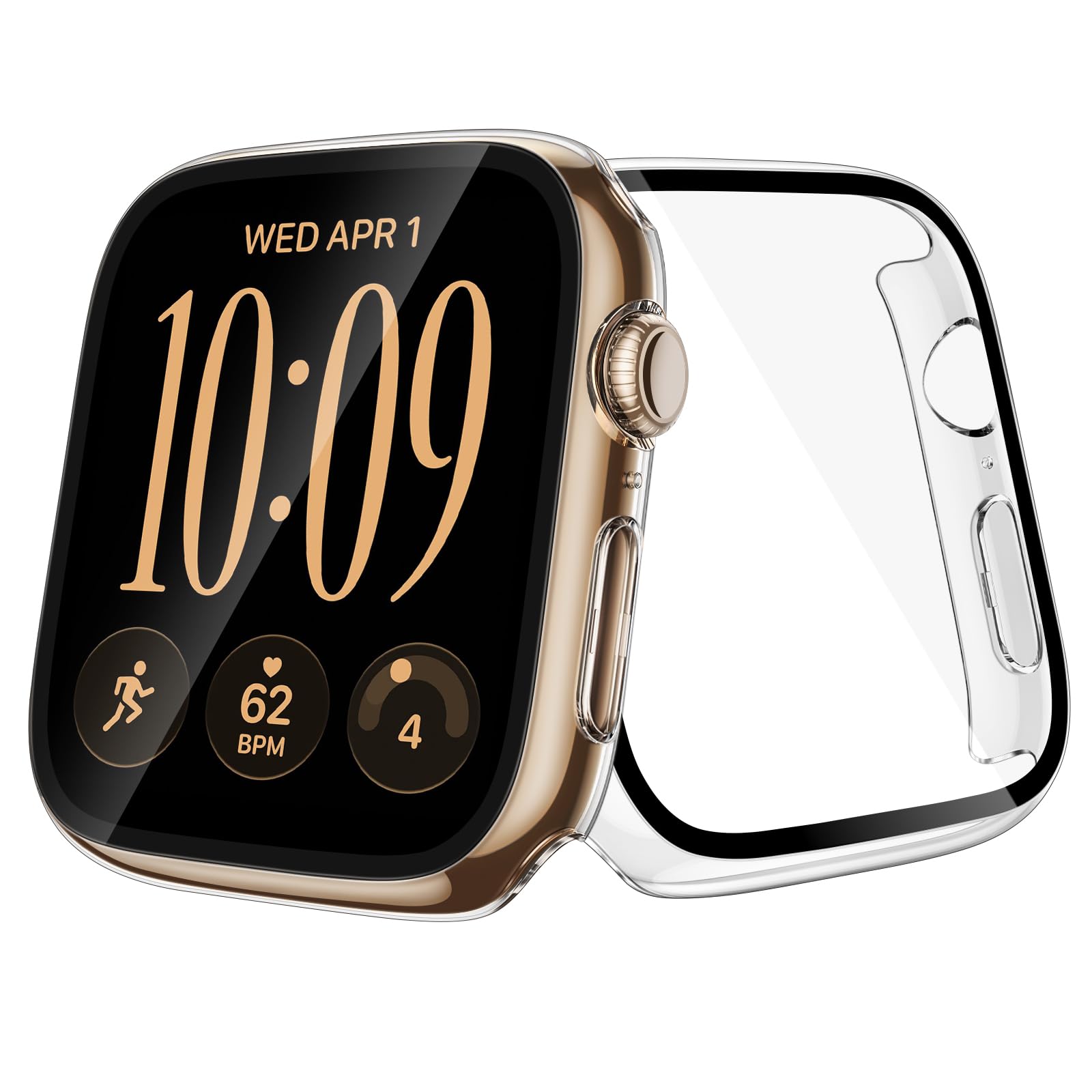 2-Pack Julk for Apple Watch Screen Protector Hard Case Series 12 46mm 2026